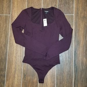 NWT Express Long Sleeve Thong Bodysuit